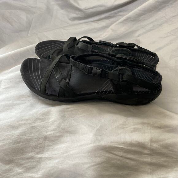 Merrell Aster Black Leather Strappy Sandal SZ‎ 9 Outdoor Beach Vacation Hiking - Picture 3 of 6